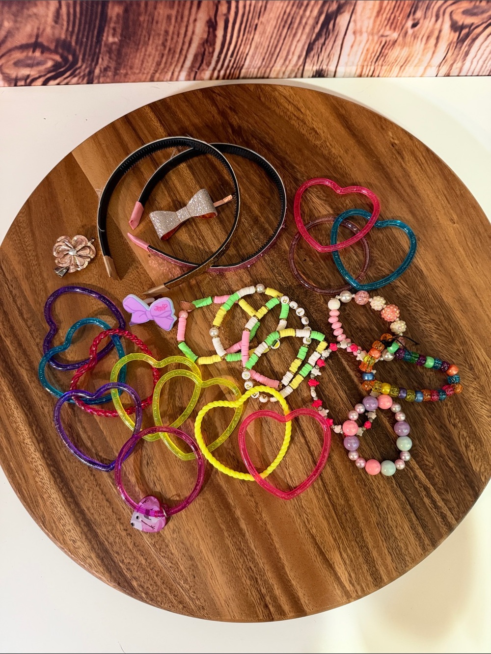 Kids Heart & Bead Bracelet Set – Multicolor Kids Accessories Jewelry